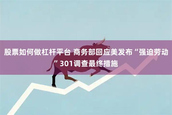 股票如何做杠杆平台 商务部回应美发布“强迫劳动”301调查最终措施